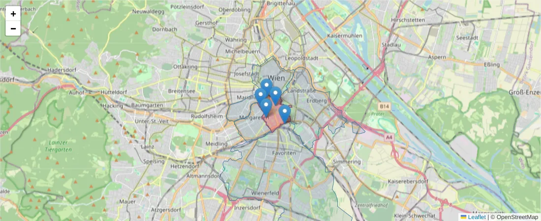 Karte des Postleitzahlen Bereichs  und der umliegenden Postleitzahlen in Deutschland