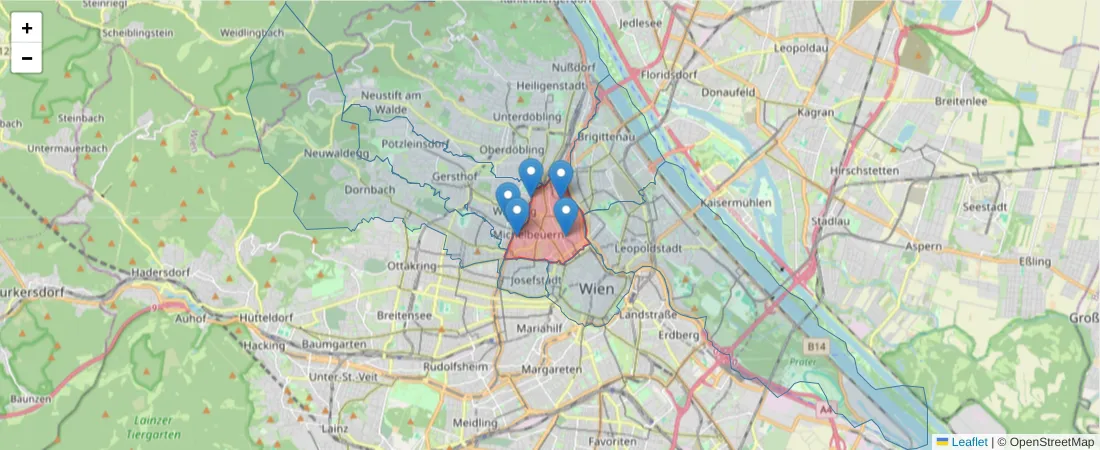 Karte des Postleitzahlen Bereichs  und der umliegenden Postleitzahlen in Deutschland
