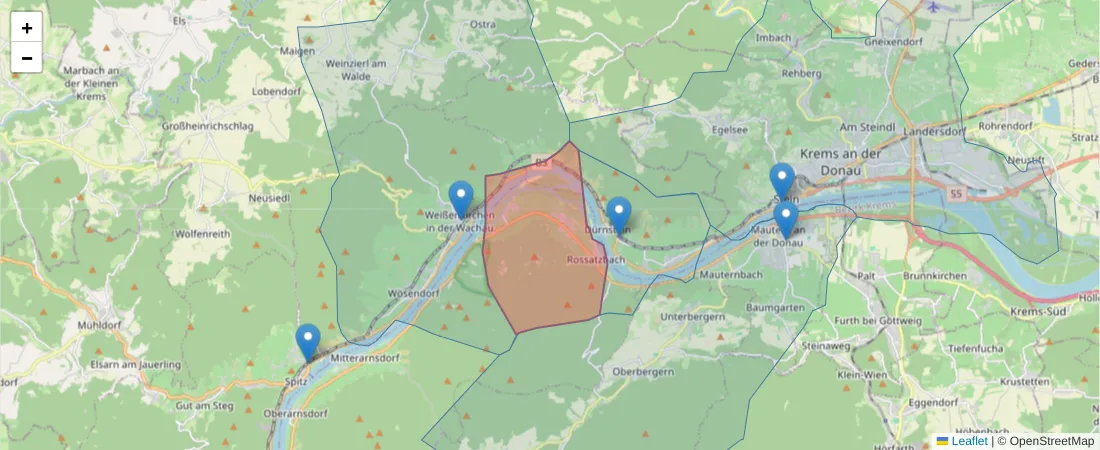 Karte des Postleitzahlen Bereichs  und der umliegenden Postleitzahlen in Deutschland