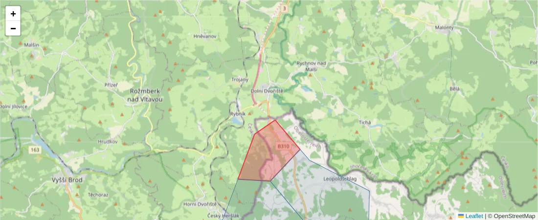 Karte des Postleitzahlen Bereichs  und der umliegenden Postleitzahlen in Deutschland
