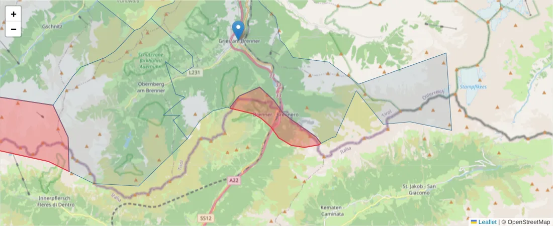 Karte des Postleitzahlen Bereichs  und der umliegenden Postleitzahlen in Deutschland