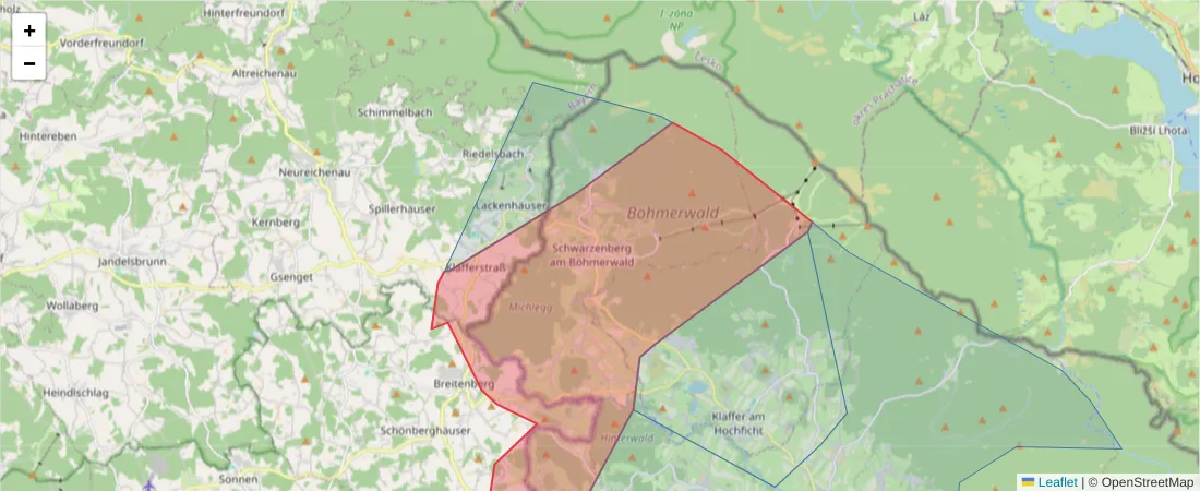 Karte des Postleitzahlen Bereichs  und der umliegenden Postleitzahlen in Deutschland