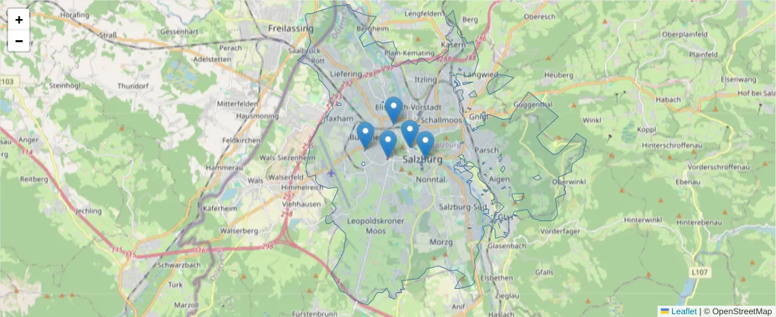 Karte des Postleitzahlen Bereichs  und der umliegenden Postleitzahlen in Deutschland