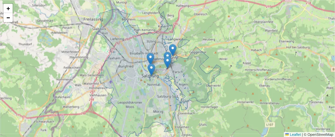Karte des Postleitzahlen Bereichs  und der umliegenden Postleitzahlen in Deutschland