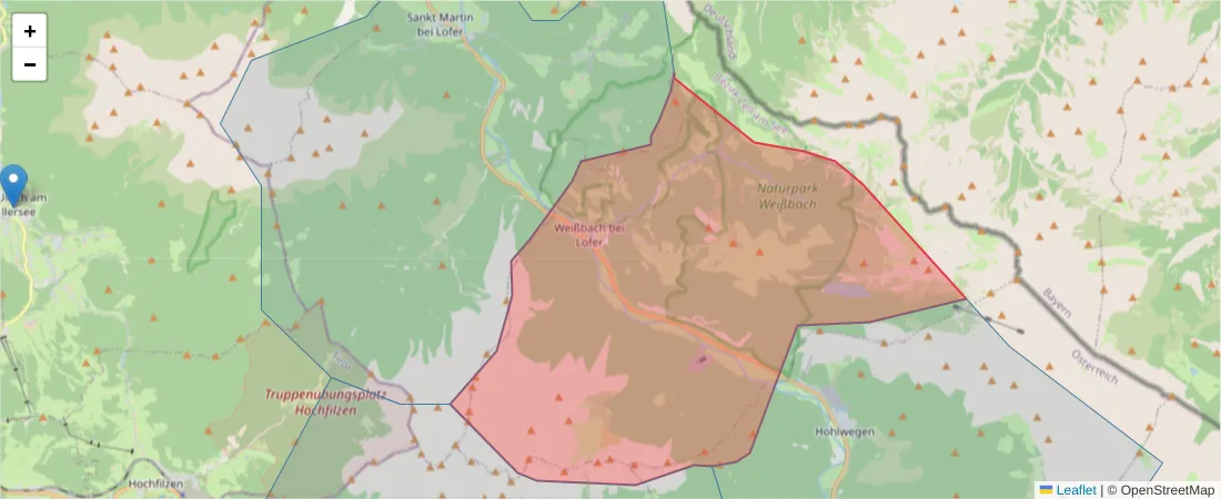 Karte des Postleitzahlen Bereichs  und der umliegenden Postleitzahlen in Deutschland