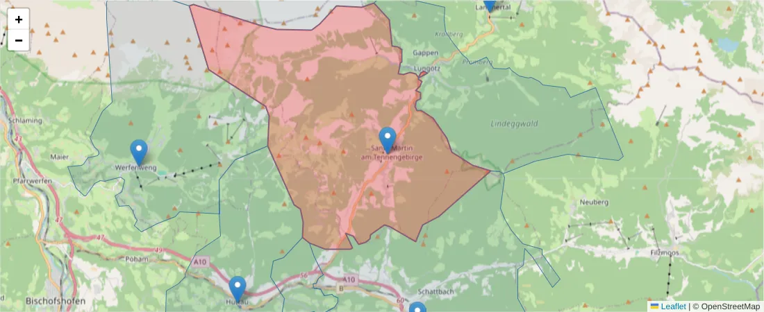 Karte des Postleitzahlen Bereichs  und der umliegenden Postleitzahlen in Deutschland