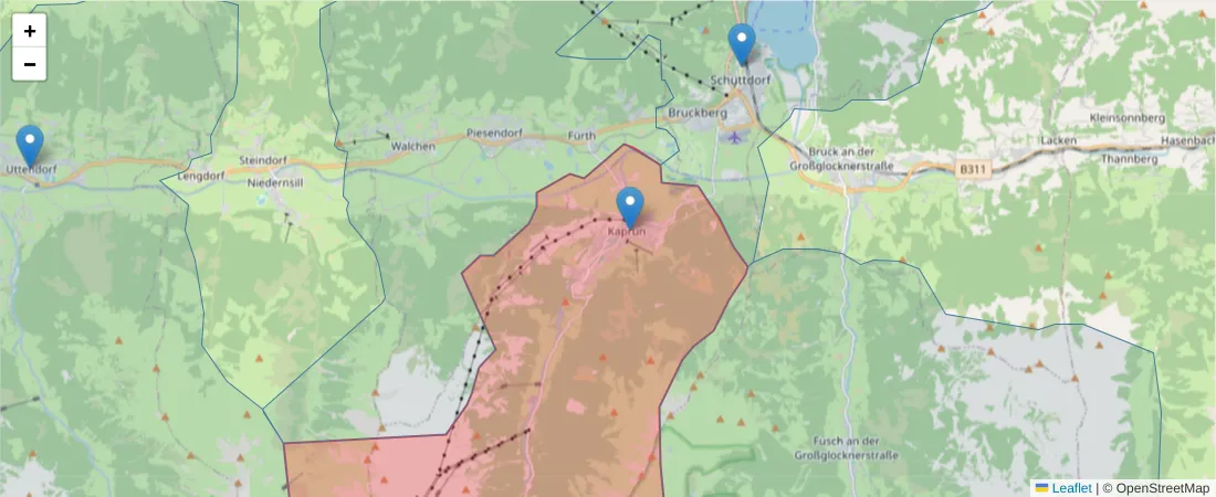 Karte des Postleitzahlen Bereichs  und der umliegenden Postleitzahlen in Deutschland