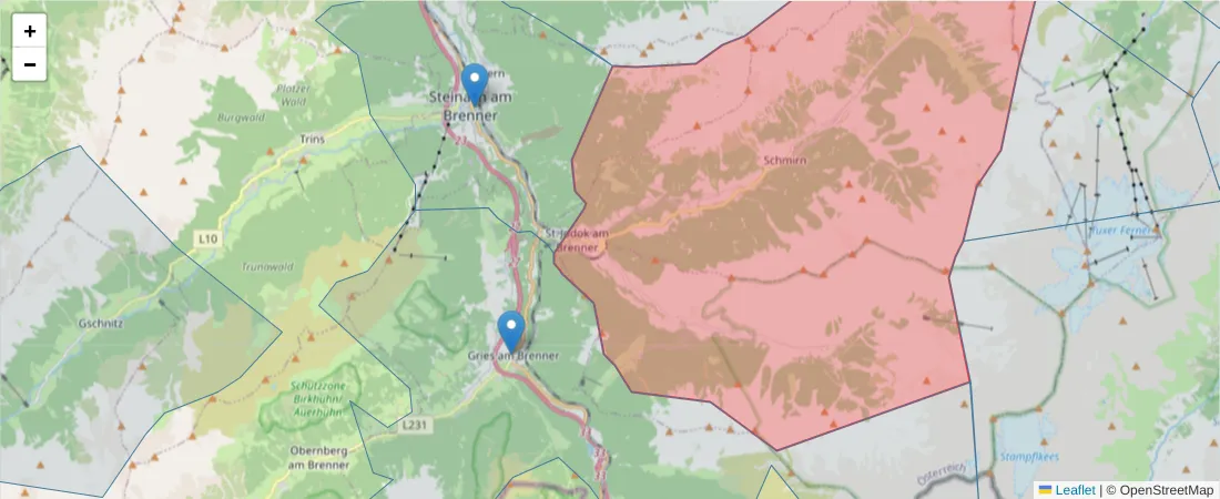 Karte des Postleitzahlen Bereichs  und der umliegenden Postleitzahlen in Deutschland