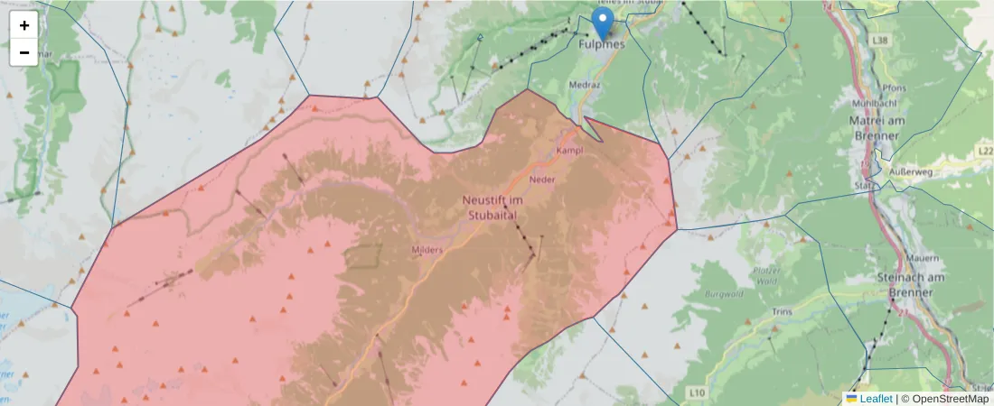 Karte des Postleitzahlen Bereichs  und der umliegenden Postleitzahlen in Deutschland