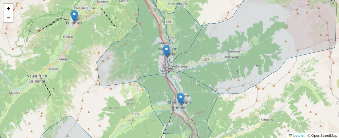 Karte des Postleitzahlen Bereichs  und der umliegenden Postleitzahlen in Deutschland