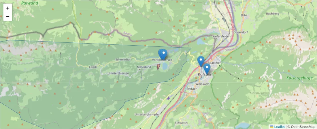 Karte des Postleitzahlen Bereichs  und der umliegenden Postleitzahlen in Deutschland