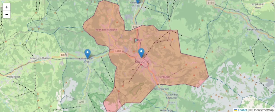 Karte des Postleitzahlen Bereichs  und der umliegenden Postleitzahlen in Deutschland