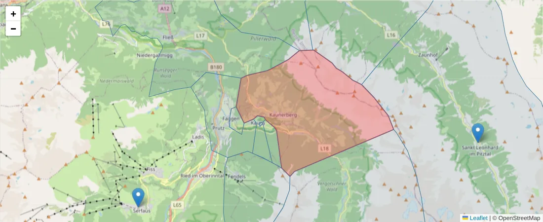 Karte des Postleitzahlen Bereichs  und der umliegenden Postleitzahlen in Deutschland