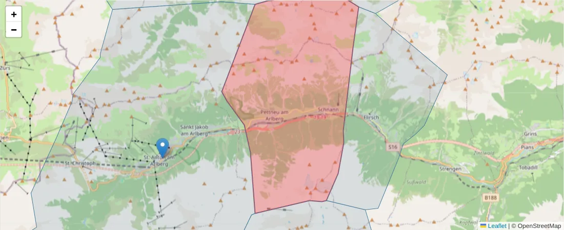 Karte des Postleitzahlen Bereichs  und der umliegenden Postleitzahlen in Deutschland