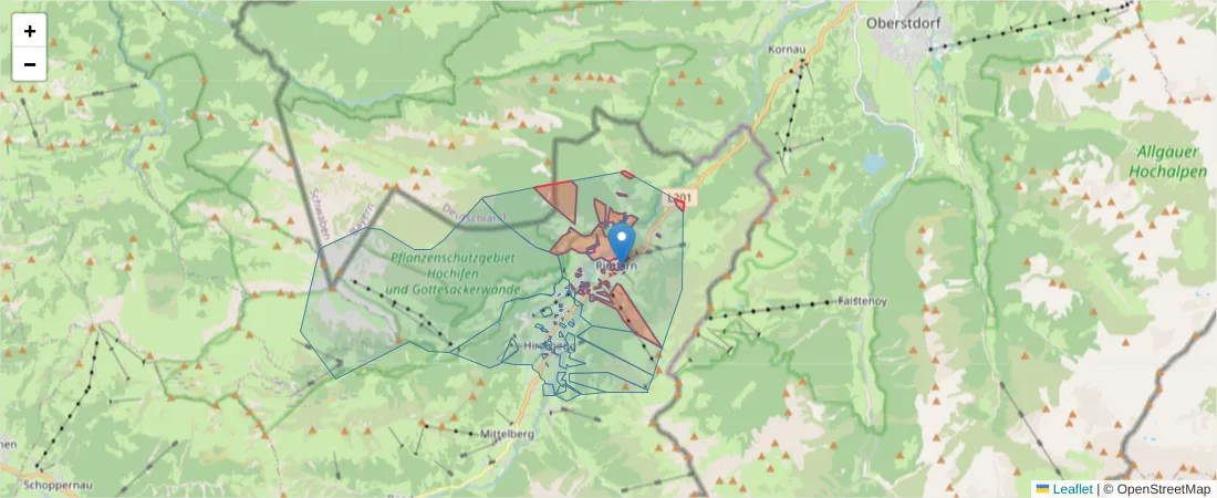 Karte des Postleitzahlen Bereichs  und der umliegenden Postleitzahlen in Deutschland
