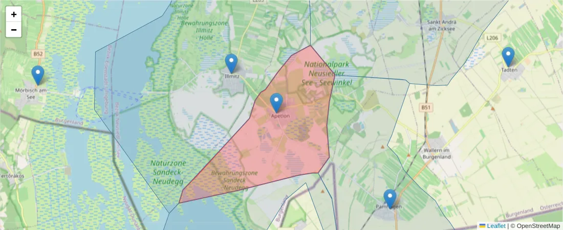 Karte des Postleitzahlen Bereichs  und der umliegenden Postleitzahlen in Deutschland