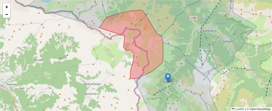 Karte des Postleitzahlen Bereichs  und der umliegenden Postleitzahlen in Deutschland