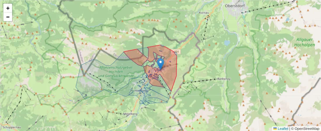 Karte des Postleitzahlen Bereichs  und der umliegenden Postleitzahlen in Deutschland