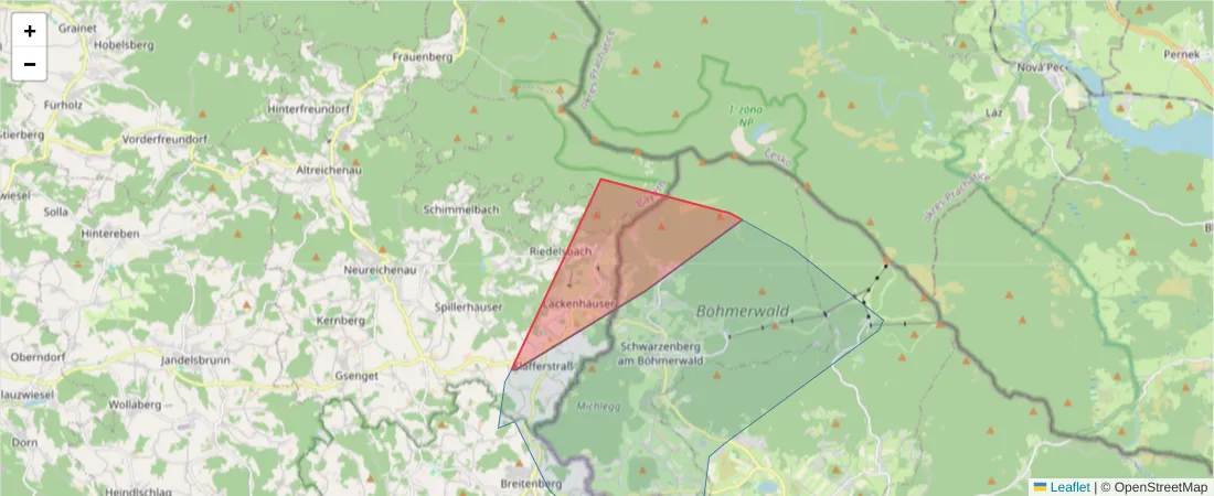 Karte des Postleitzahlen Bereichs  und der umliegenden Postleitzahlen in Deutschland