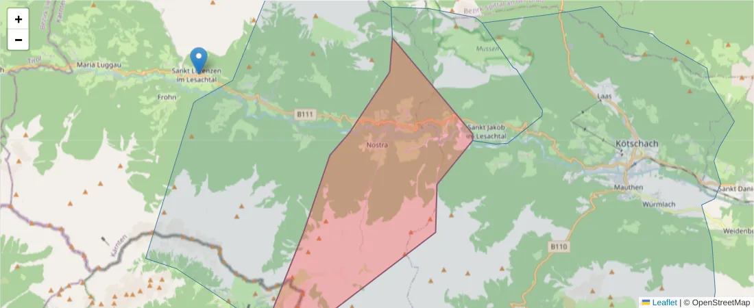 Karte des Postleitzahlen Bereichs  und der umliegenden Postleitzahlen in Deutschland