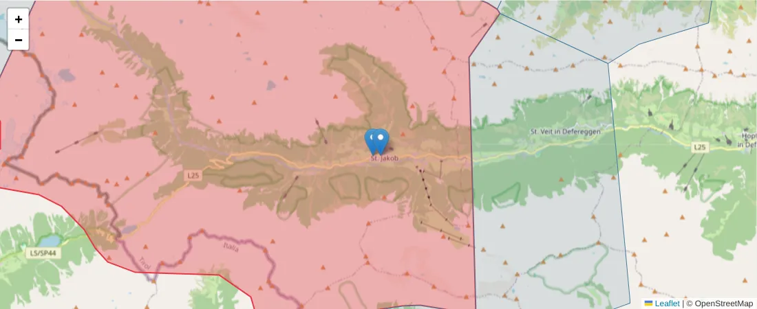 Karte des Postleitzahlen Bereichs  und der umliegenden Postleitzahlen in Deutschland